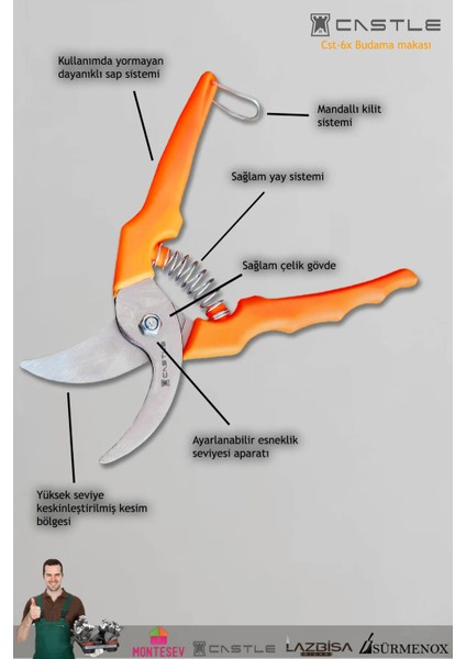 Lz-K5 Budama Makası Budama Testeresi ve Aşı Çakısı Bıçağı 3'lü Set fiyatları