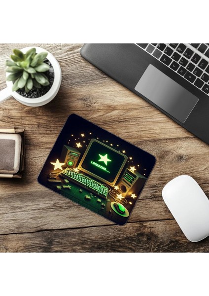 Loading Yazılı Yeşil Ekranlı Retro Mouse Pad - 19X23 cm 2 mm Dikdörtgen Ithal Baskılı Mouse Pad