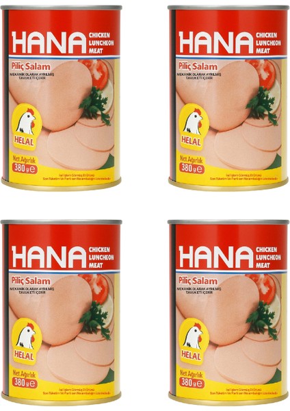 Konserve Piliç Salam 380 gr x4 Adet
