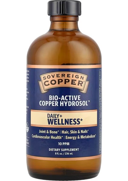 Bio-Active Copper Hydrosol™, 10 Ppm, 8 Fl Oz 236 ml