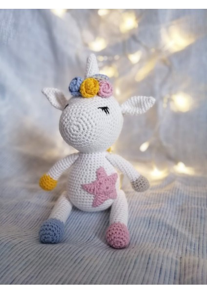 El Emeği Amigurumi Unicorn Oyuncak