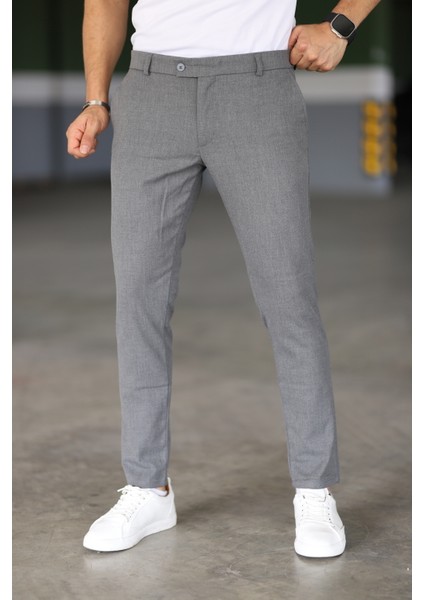 Erkek Okul Grisi Italyan Kesim Slimfit Kumaş Pantolon
