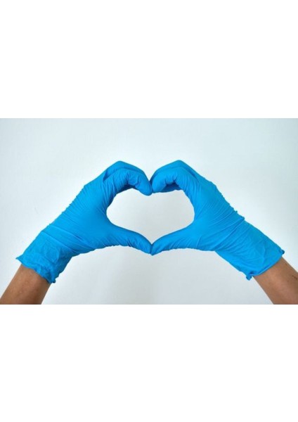 15 Kutu Pudrasız Mavi Nitril Muayene Eldiveni- Large Beden indirimleri