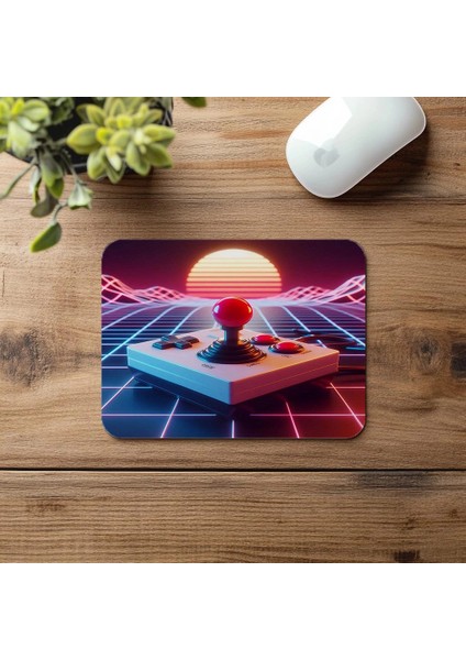 Kırmızı Tuşlu Retro Joystick Mousepad - 19X23 cm 2 mm Dikdörtgen Ithal Baskılı Mouse Pad fırsatları