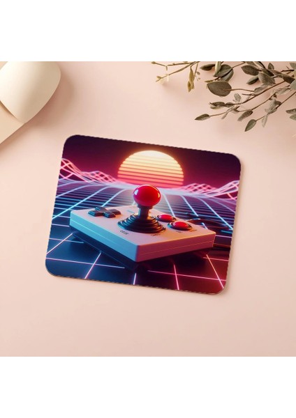 Kırmızı Tuşlu Retro Joystick Mousepad - 19X23 cm 2 mm Dikdörtgen Ithal Baskılı Mouse Pad indirimleri