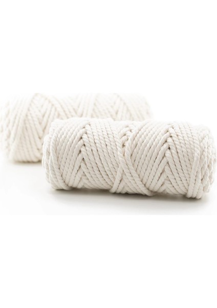 Pamuk Makrome 4 mm Ip Ekru