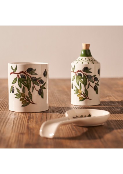 Olive Kirli Kaşıklık Beyaz (11,5X24 Cm)