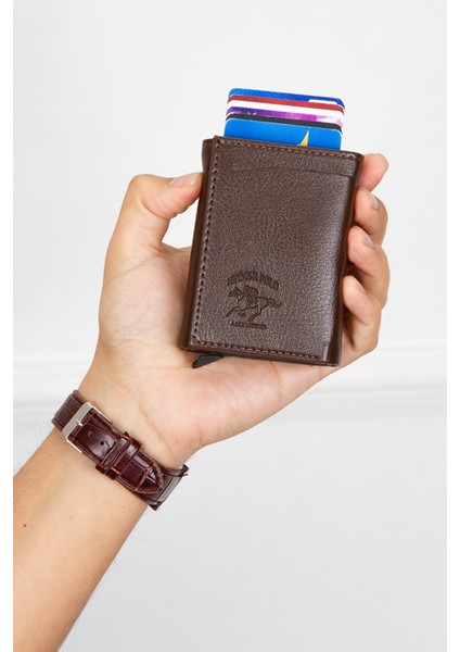 Erkek Deri Çelik Kasalı Kapaklı Omuz ve El Çantası (15X19CM) newpolo189 - Kahve fırsatları