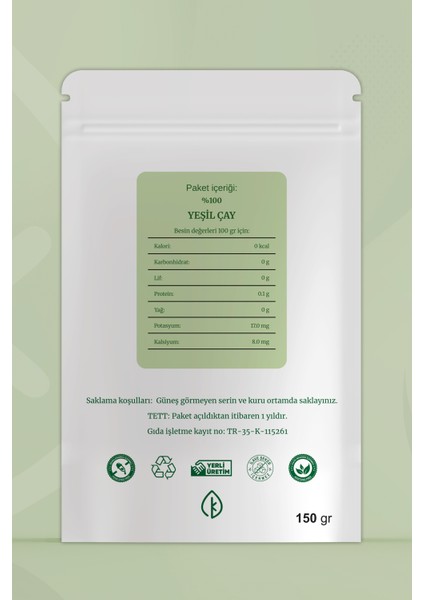 Yeşil Çay 150GR fiyatları