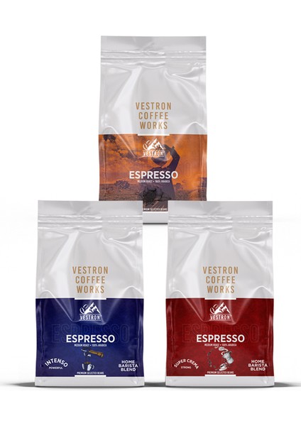 Espresso Home Barista Blend Eko Paket 3X1000GR Çekirdek Kahve %100 Arabica Medium Roast