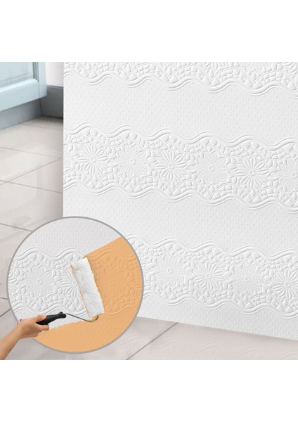 3D Duvar Paneli Boyanabilir Dekota 60X120 cm / Çiçek Bahçesi Desenli 7'li Paket-5 M²