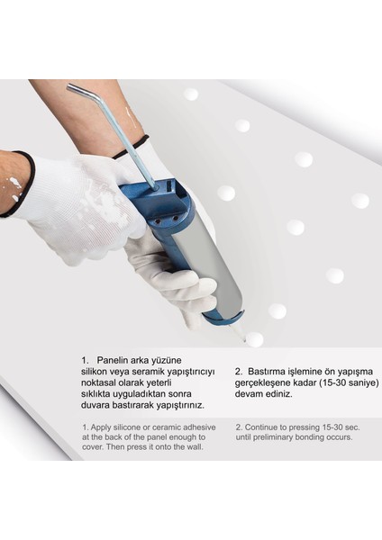 3D Duvar Paneli Boyanabilir Dekota 60X120 cm / Duvar Kağıdı Desenli 7'li Paket-5 M² modelleri