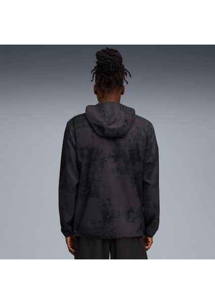 Tad Ess Aop Woven Erkek Siyah Antrenman Ceketi.siyah modelleri