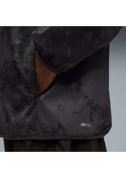 Tad Ess Aop Woven Erkek Siyah Antrenman Ceketi.siyah