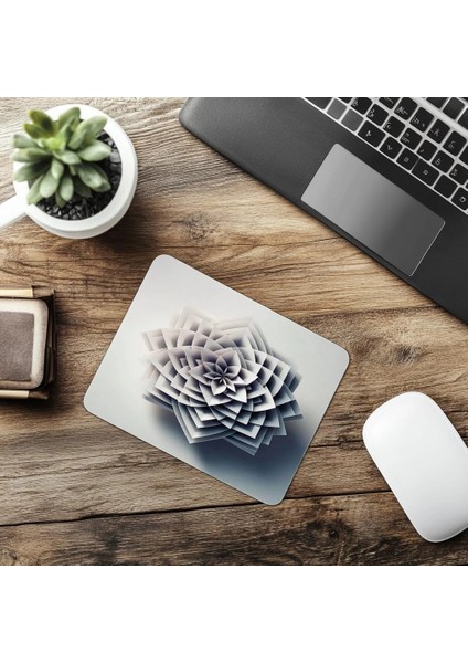 Açık Gri Arka Plan Üzerine Elmas Formu Mouse Pad - 19X23 cm 2 mm Dikdörtgen Ithal Baskılı Mouse Pad