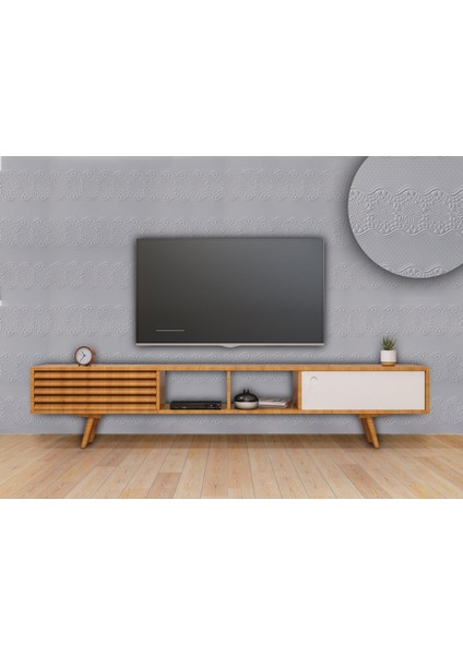 3D Duvar Paneli Boyanabilir Dekota 60X120 cm / Çiçek Bahçesi Desenli 7'li Paket-5 M²