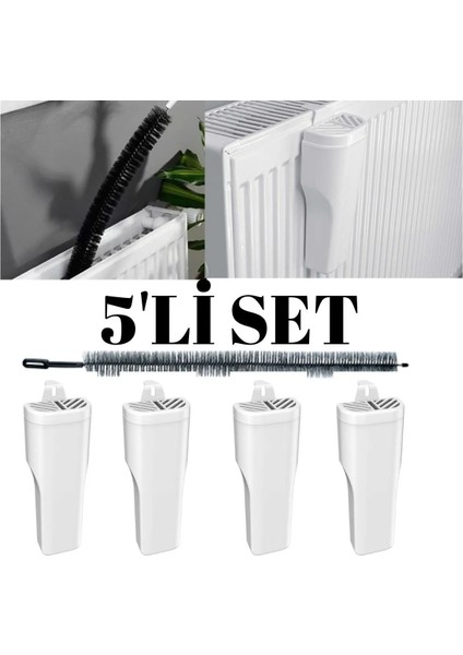 5'li Set 4 Adet Kalorifer Petek Oda Nemlendirici 1 Adet