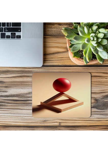 Dengede Duran Kırmızı Küre Mousepad - 19X23 cm 2 mm Dikdörtgen Ithal Baskılı Mouse Pad modelleri