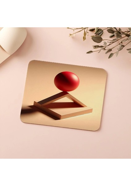 Dengede Duran Kırmızı Küre Mousepad - 19X23 cm 2 mm Dikdörtgen Ithal Baskılı Mouse Pad indirimleri