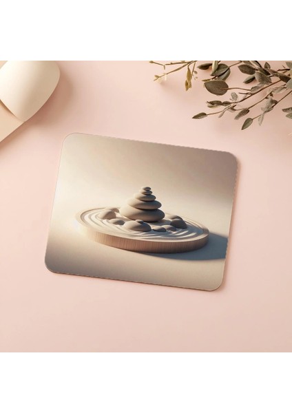 Beyaz Kum Üzerinde Zen Taşları Mousepad - 19X23 cm 2 mm Dikdörtgen Ithal Baskılı Mouse Pad indirimleri