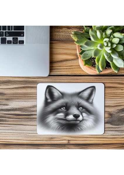 Göz Temalı Fox Mousepad – Beyaz Arka Plan - 19X23 cm 2 mm Dikdörtgen Ithal Baskılı Mouse Pad modelleri
