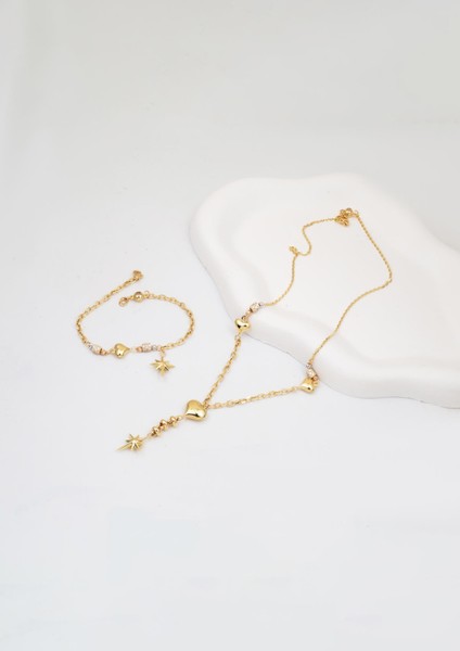 Kalbimin Yıldızı 14 Ayar Altın Pandora Takı Seti fiyatları