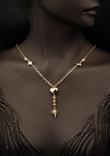 Kalbimin Yıldızı 14 Ayar Altın Pandora Takı Seti modelleri