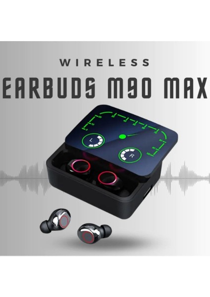 M90 Max Bluetooth Kulaklık Powerbankli Hız Göstergeli Mikrofonlu Kulak Içi Oyuncu Rgb Stereo V5.3 fiyatları