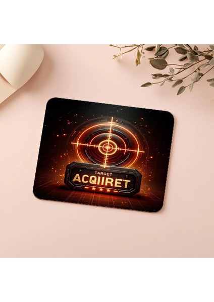 Target Acquired Yazılı Kırmızı Işıklı Mousepad - 19X23 cm 2 mm Dikdörtgen Ithal Baskılı Mouse Pad indirimleri