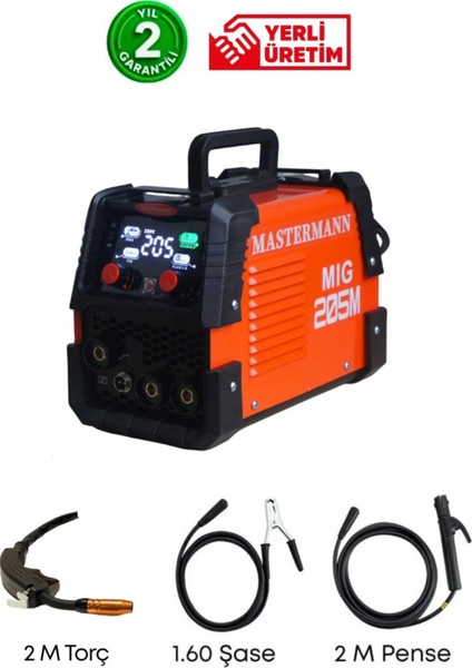 Mıg 205 Tüpsüz Gazaltı ve Inverter Kaynak Makinesi