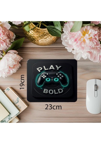 Siyah Zeminli Parlak Mousepad – Oyun Tarzı - 19X23 cm 2 mm Dikdörtgen Ithal Baskılı Mouse Pad