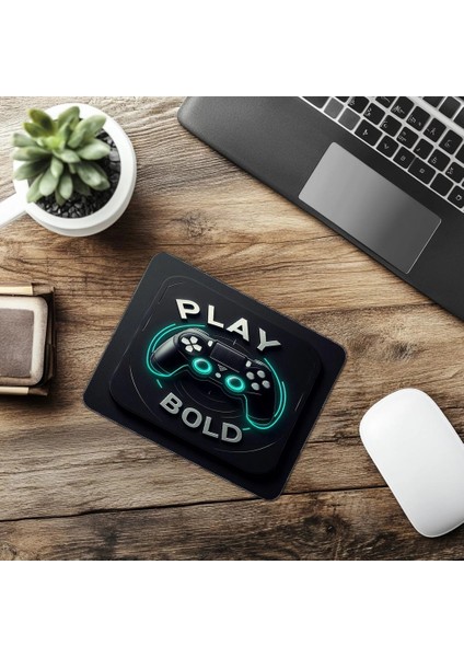 Siyah Zeminli Parlak Mousepad – Oyun Tarzı - 19X23 cm 2 mm Dikdörtgen Ithal Baskılı Mouse Pad