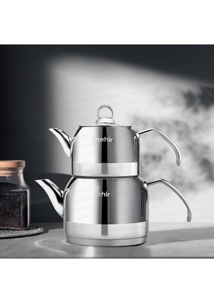 Lotus Midi Paslanmaz Çelik Çaydanlık Takımı