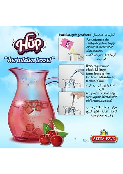 Hüp Toz Içecek Vişne 1.5 Litre 20'li Paket fiyatları