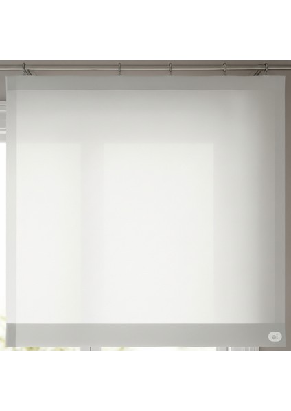 Premium Saten Kumaş Güneşlik – Zarif Işıltı, Pilesiz, Ev ve Ofis Kullanımına Uygun Kırık Beyaz Renk