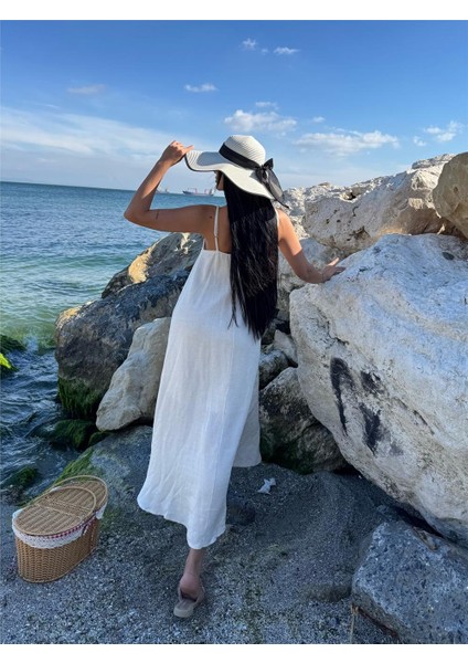 Taş Askılı Midi Hafif Elbise fiyatları