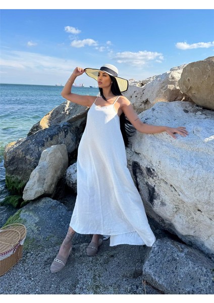 Taş Askılı Midi Hafif Elbise modelleri