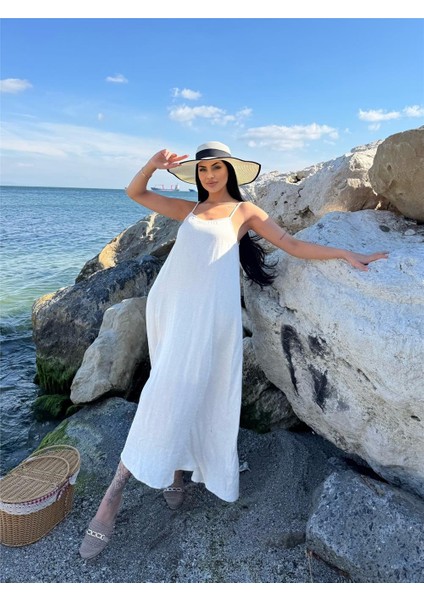 Taş Askılı Midi Hafif Elbise indirimleri
