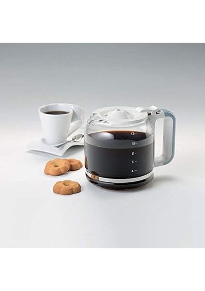 Vintage Filtre Kahve Makinesi Mavi 1342/05-2 Litre Temperli Cam Sürahi, 12 Fincan Kapasite, 960 Watt, Amerikan Kahve Makinesi, LCD Ekran ve Zamanlayıcı modelleri