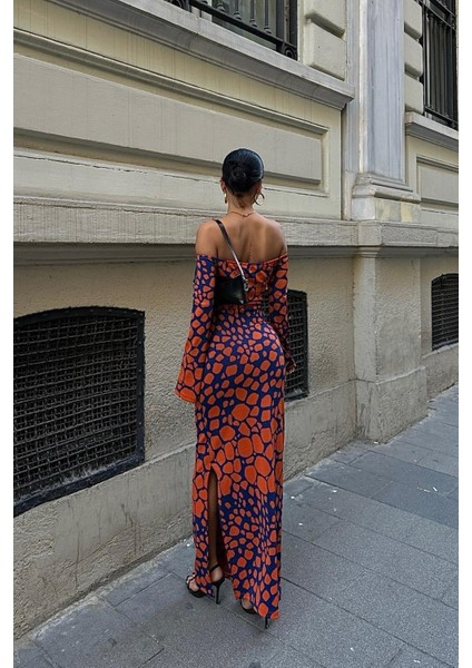 Kadın Multi Desenli Polyester Uzun Elbise fiyatları