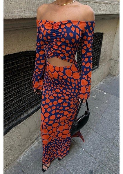 Kadın Multi Desenli Polyester Uzun Elbise indirimleri