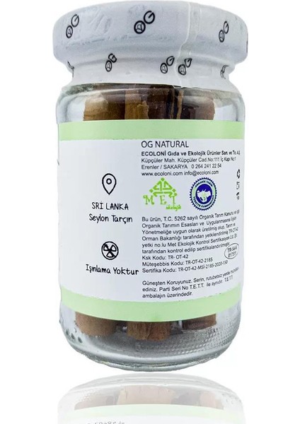 Organik Kabuk Tarçın 20GR fiyatları