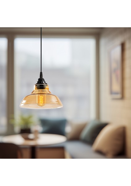 Twinkle Tekli Cam Sarkıt Aydınlatma, Ev, Ofis, Cafe, Restoran Avizeleri, E27 Duy modelleri