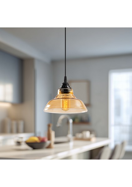 Twinkle Tekli Cam Sarkıt Aydınlatma, Ev, Ofis, Cafe, Restoran Avizeleri, E27 Duy indirimleri