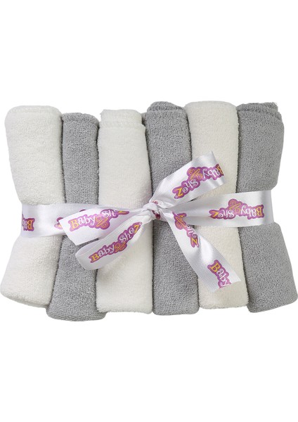 Pamuklu 6'lı Yenidoğan Bebek Havlu Ağız Mendili