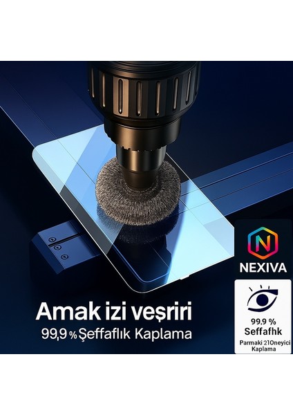 Iphone 16 Pro Max Şeffaf Erkan Koruyucu Cam Antisitatik Esnek Darbe Düşmeye Dayanıklı 360 Kaplayan