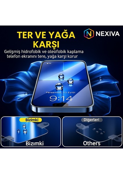 Iphone 16 Pro Max Şeffaf Erkan Koruyucu Cam Antisitatik Esnek Darbe Düşmeye Dayanıklı 360 Kaplayan