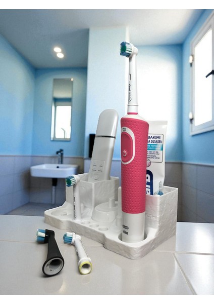 Oral B Resimdeki Modeller ile Uyumlu Stand ve Organizer 4makina ve 2makinalı