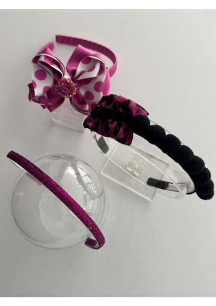 Kız Çocukları Için Sevimli 3'lü Saç Taçı Seti – Desenli ve Canlı Tasarımlar