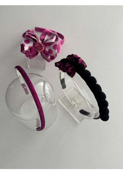 Kız Çocukları Için Sevimli 3'lü Saç Taçı Seti – Desenli ve Canlı Tasarımlar